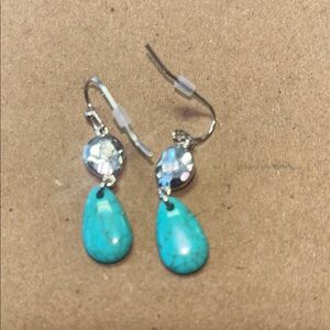 Turquoise Teardrop Dangle Earrings - Women Jewelry